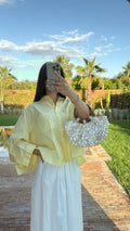 Chemise manche évasée [ jaune ]
