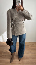 Jean loose wide leg casual  [bleu foncé]
