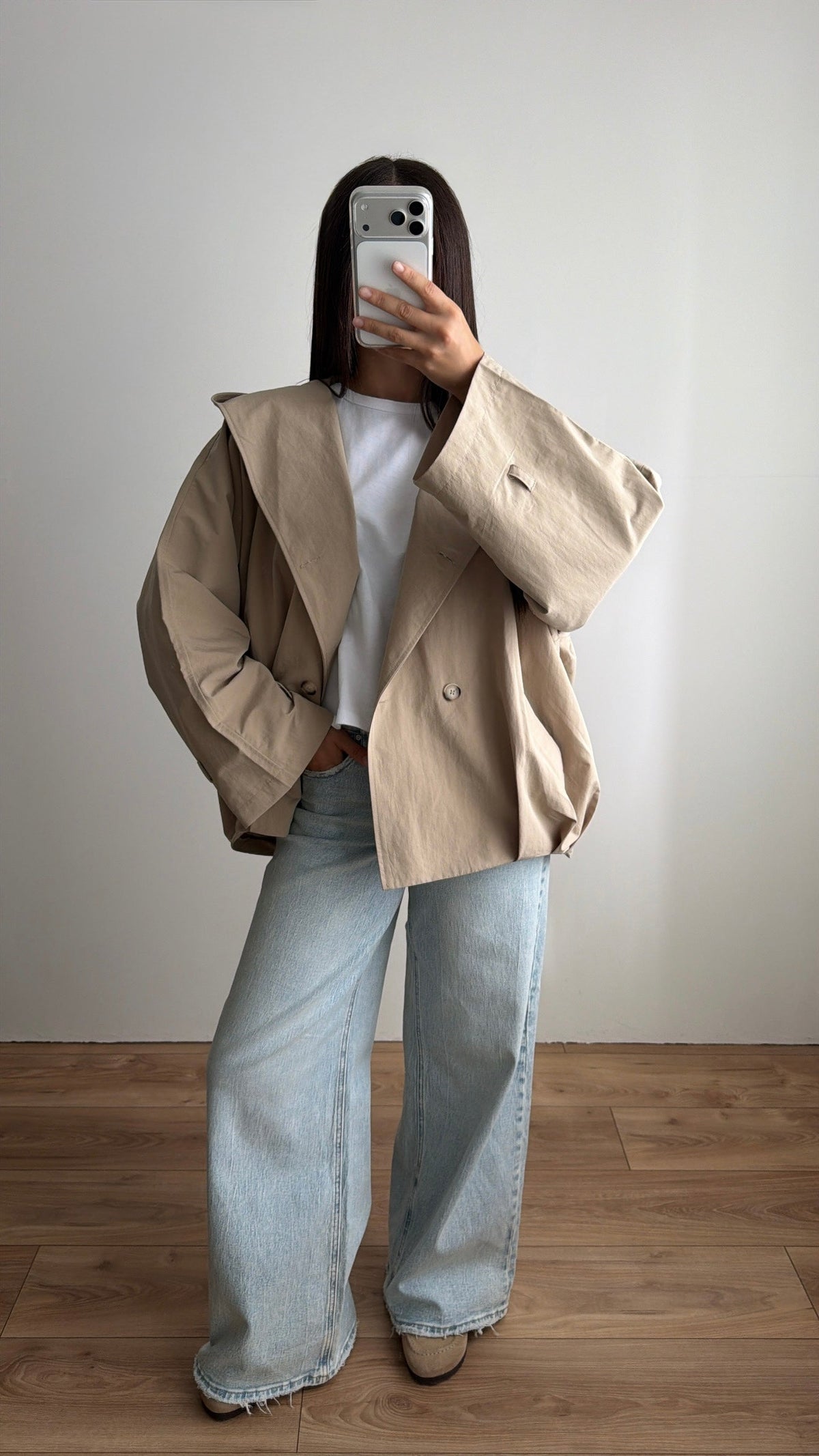 Trench à capuche [beige]