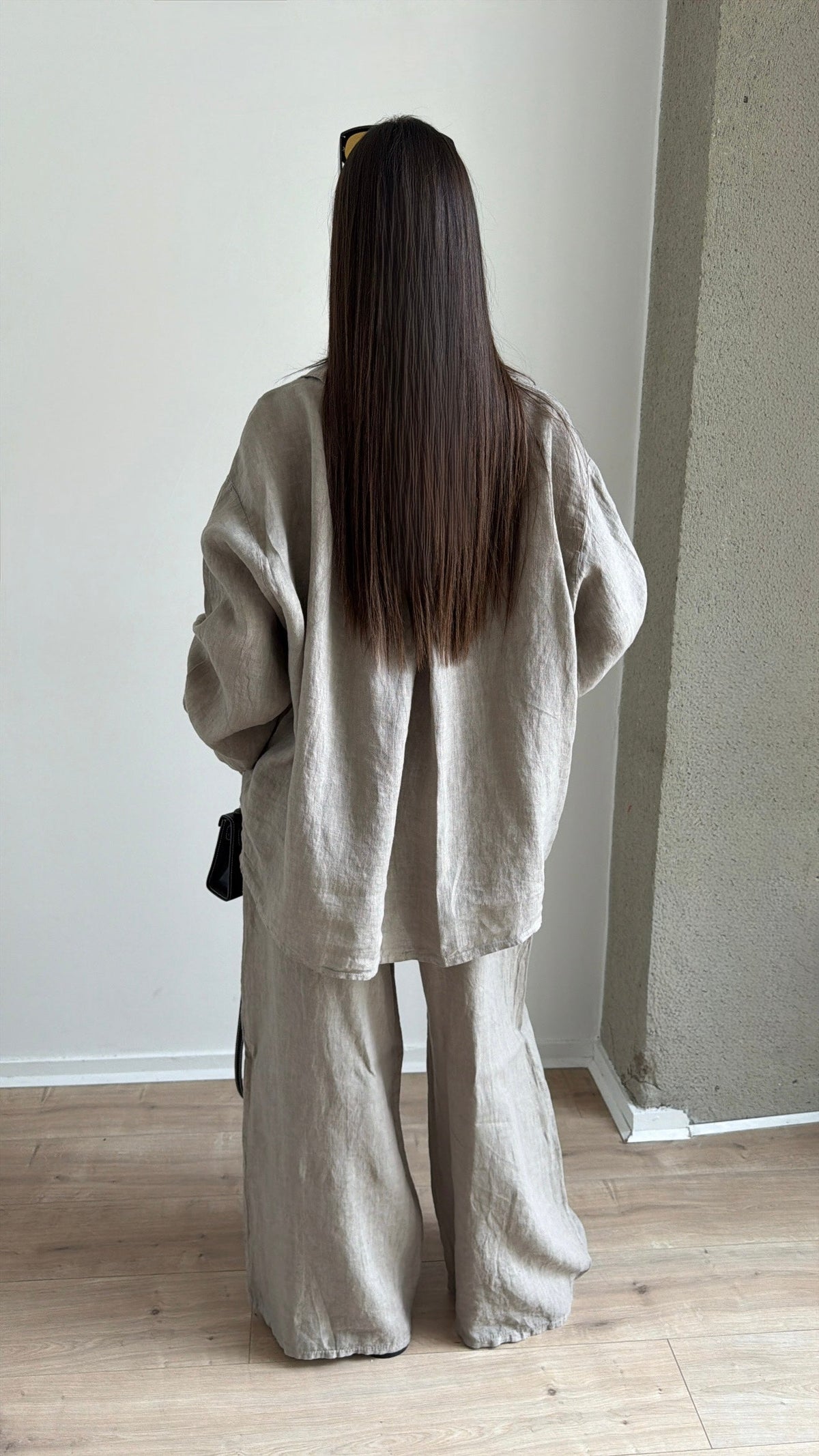 Ensemble en 100% lin [taupe]