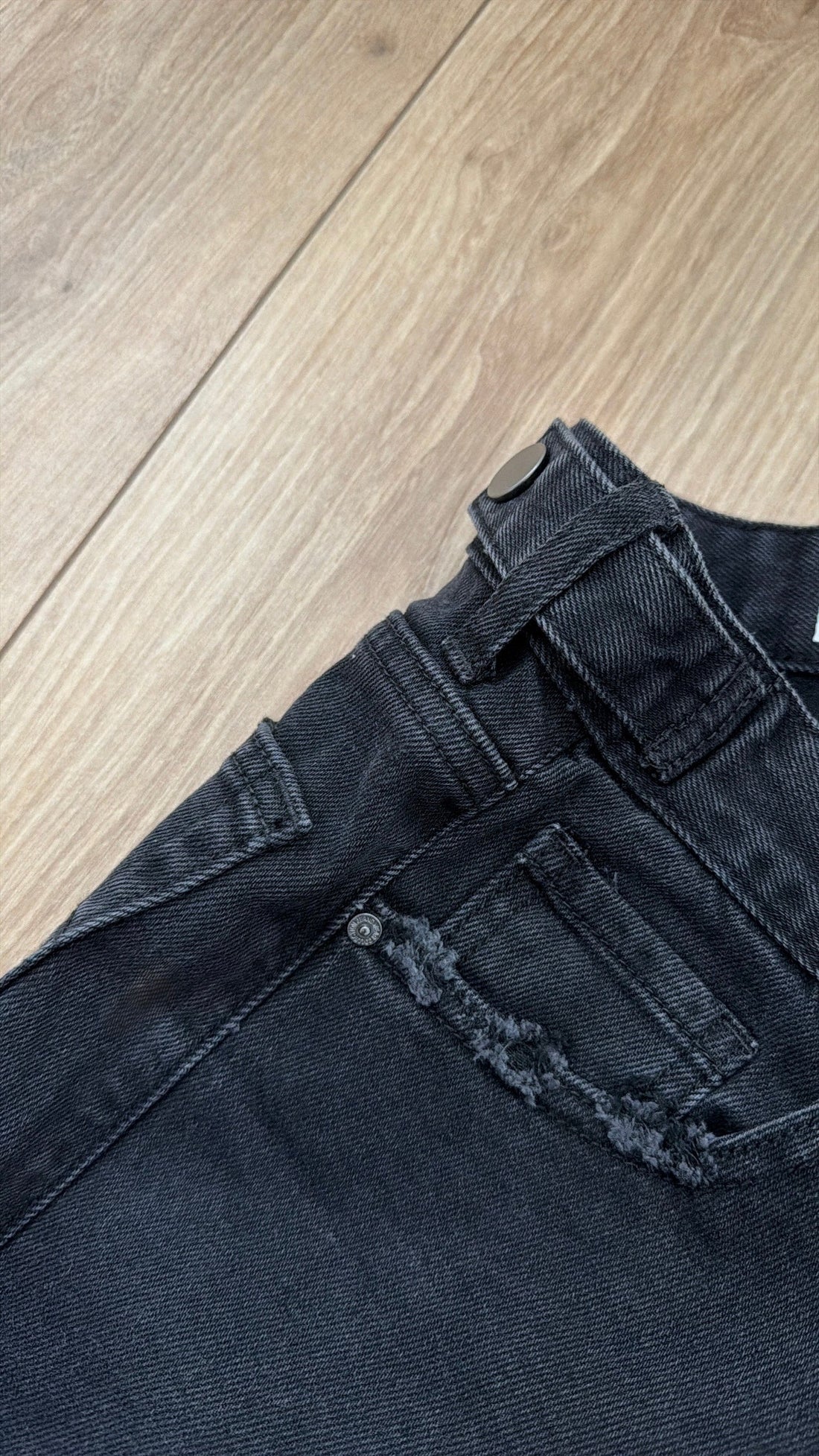 Jean loose ajustable mi-waist [noir]