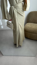 Longue robe portefeuille ACACIA [vert pastel]