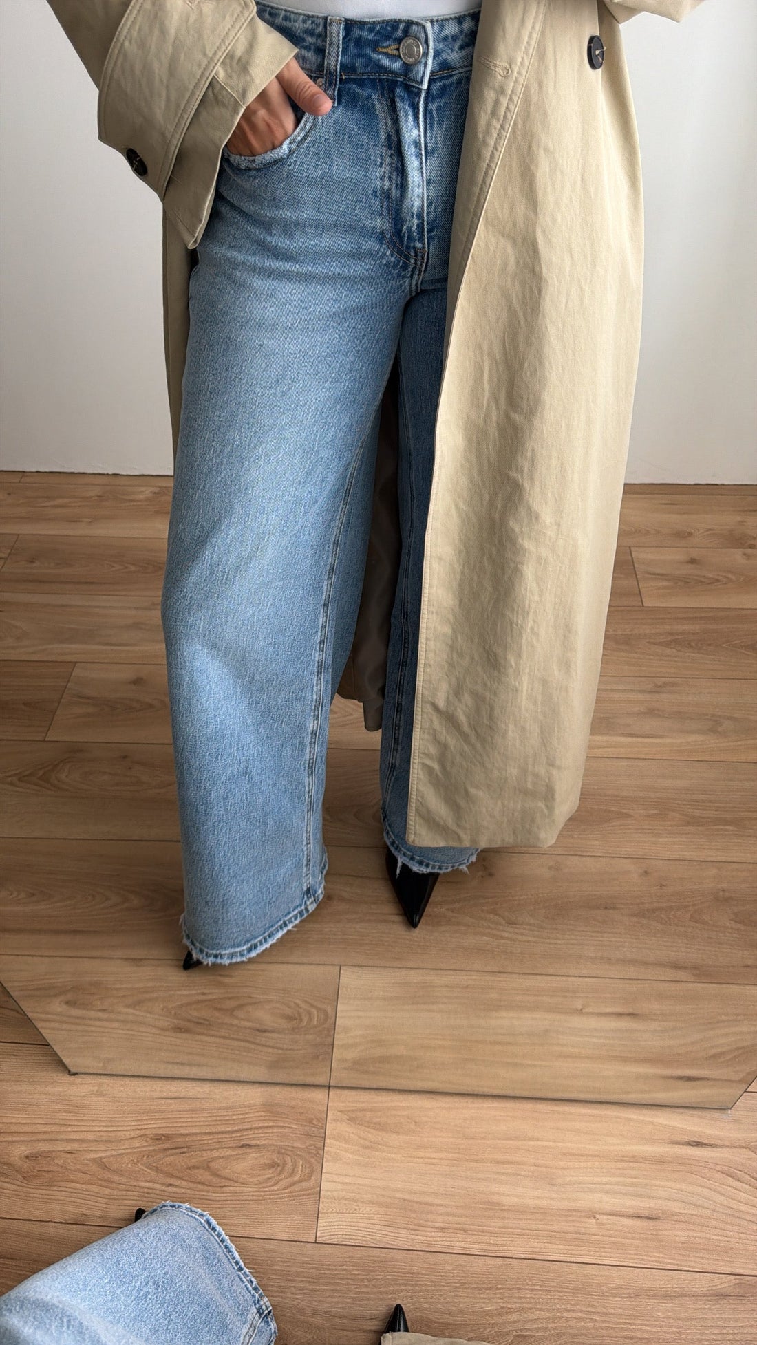 Jean loose wide leg casual  [bleu clair]