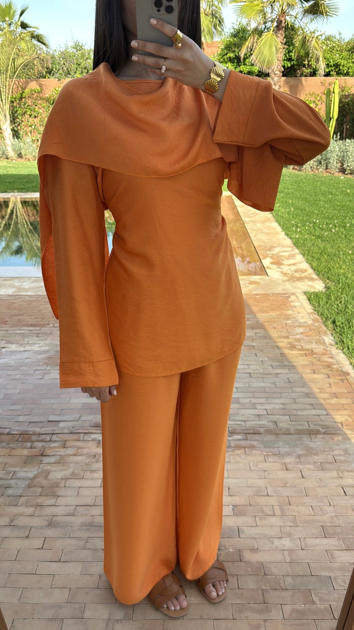 Ensemble fluide KAMAE [orange vif]