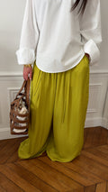 Pantalon fluide large [vert]