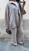 Ensemble en 100% lin [taupe]