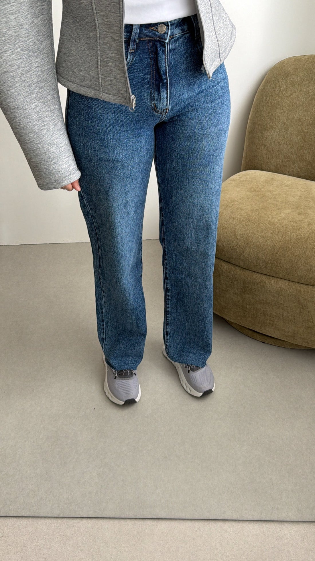 jean stretch effiloché [bleu foncé]