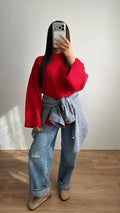 Pull manches amples ELEN [rouge]