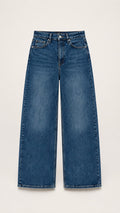 Jean loose wide leg casual  [bleu foncé]