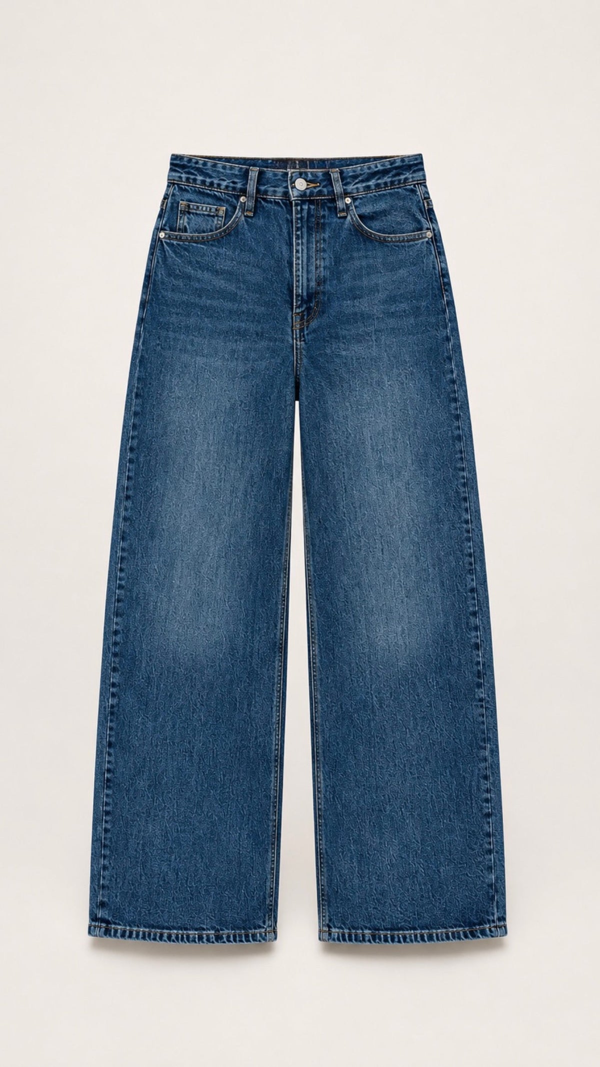 Jean loose wide leg casual  [bleu foncé]