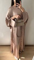 Ensemble rose poudré / taupe