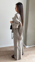 Ensemble en 100% lin [taupe]