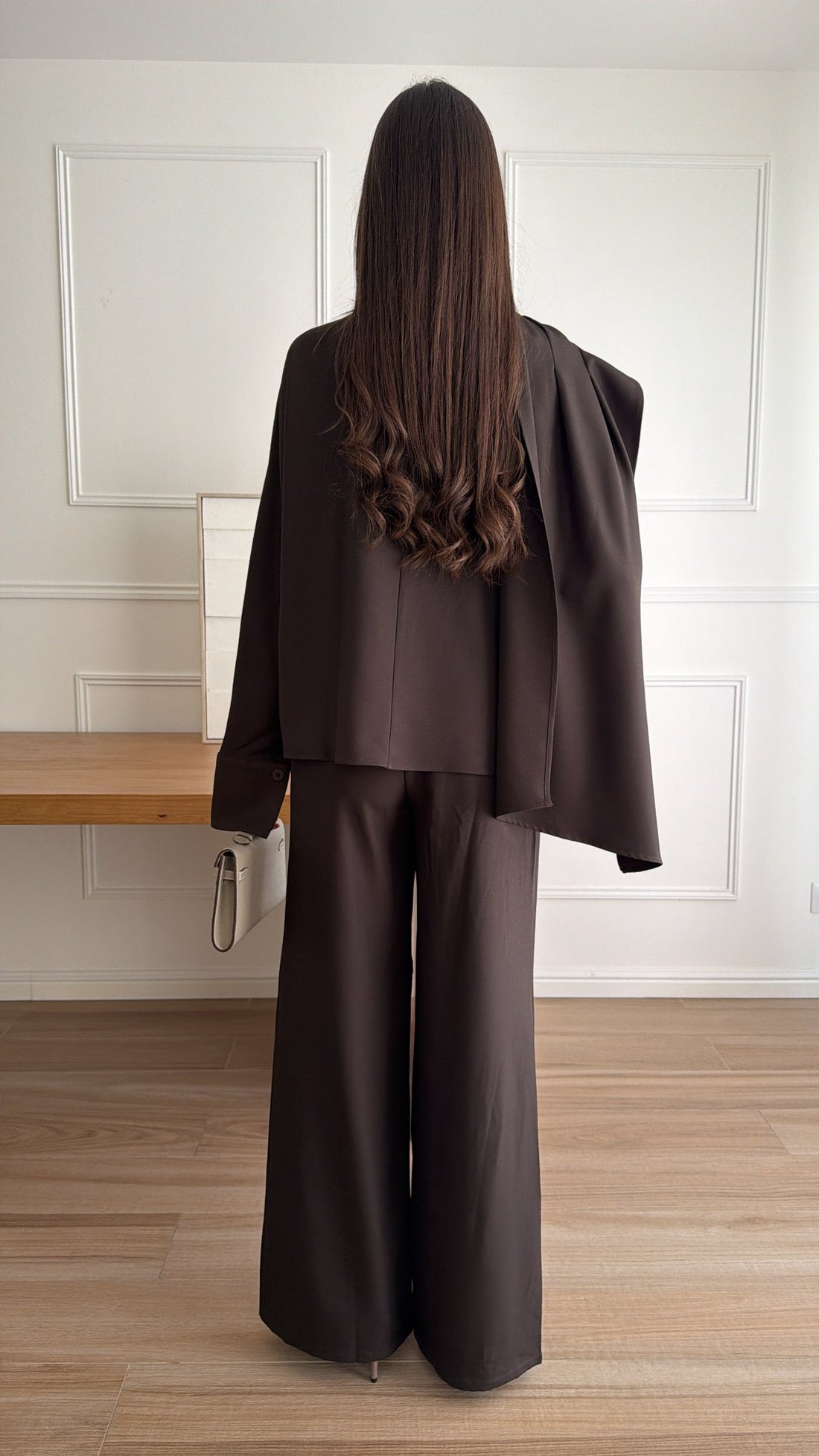 Ensemble à volants PETUNIA [marron]
