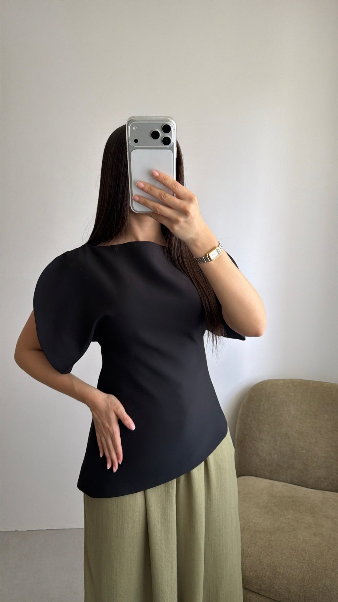 Top asymétrique [noir]