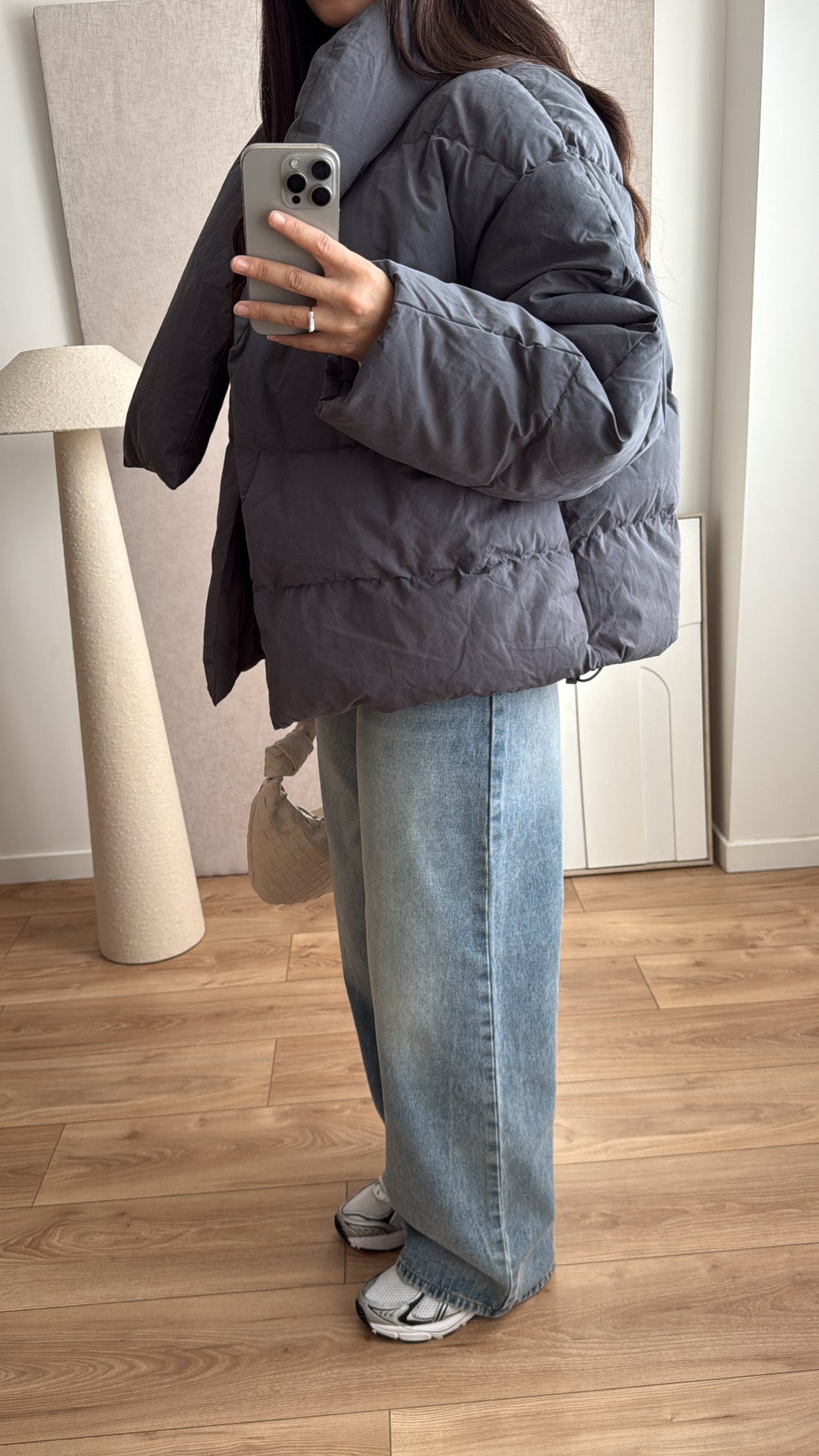 Doudoune puffer oversize col Montant [ gris ]