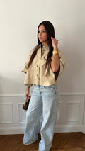 Cape trench loose [beige]