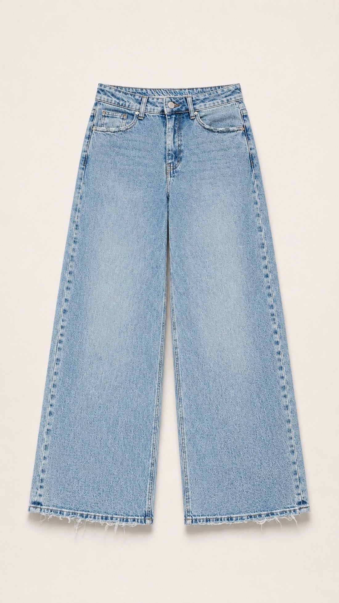 Jean loose wide leg casual  [bleu clair]