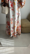 Robe bouffante en coton [fleur]