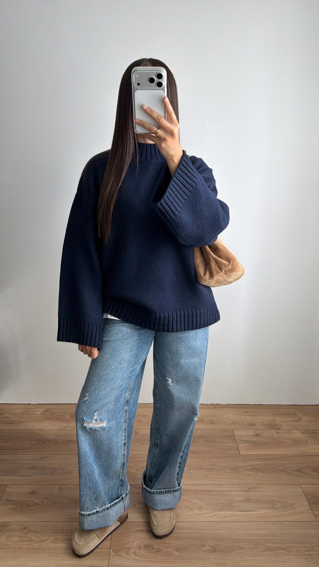 Jean baggy déchiré [bleu]