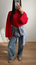 Pull manches amples ELEN [rouge]