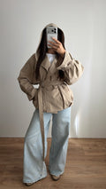 Trench à capuche [beige]