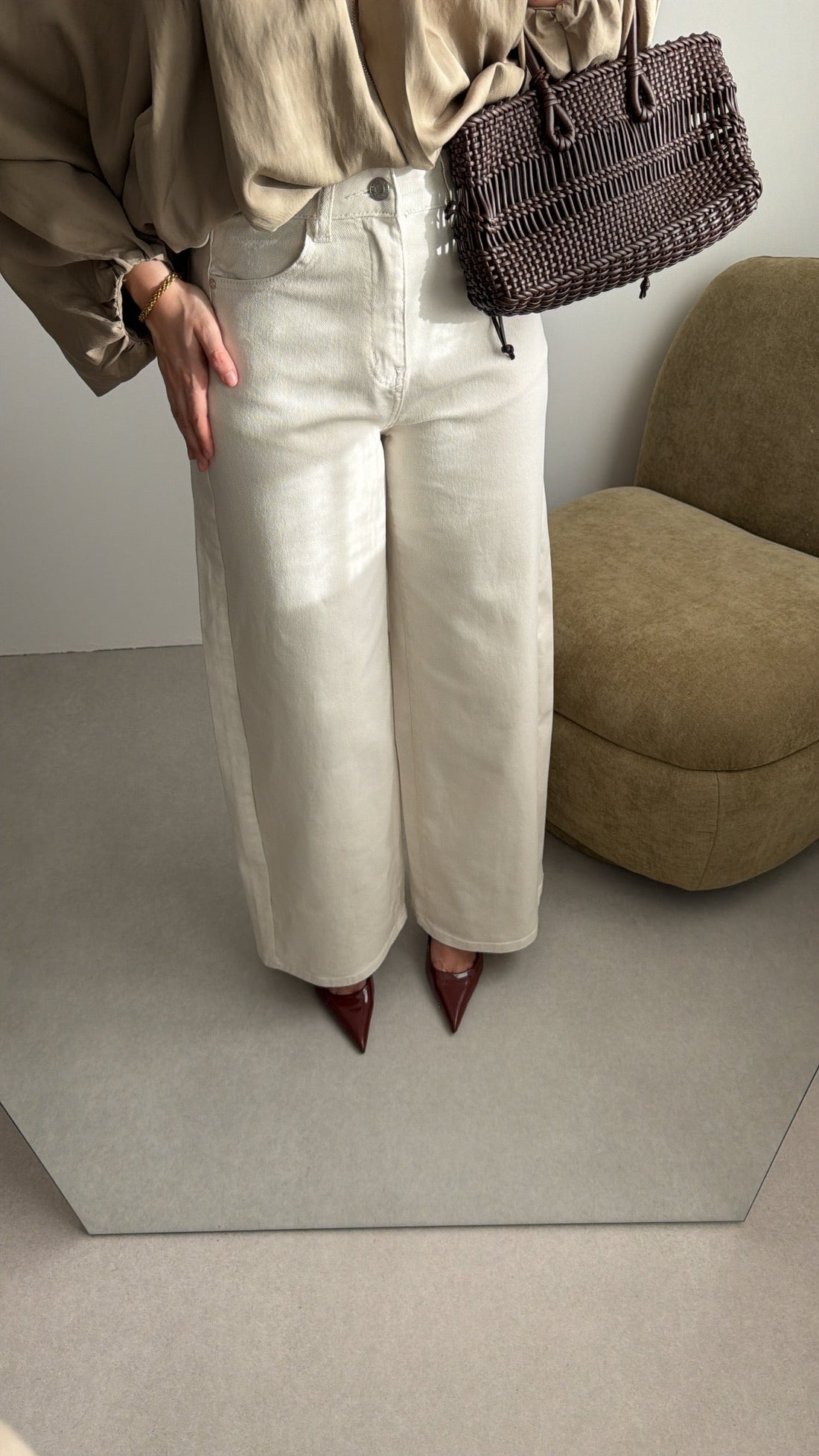 Jean wide leg [écru]