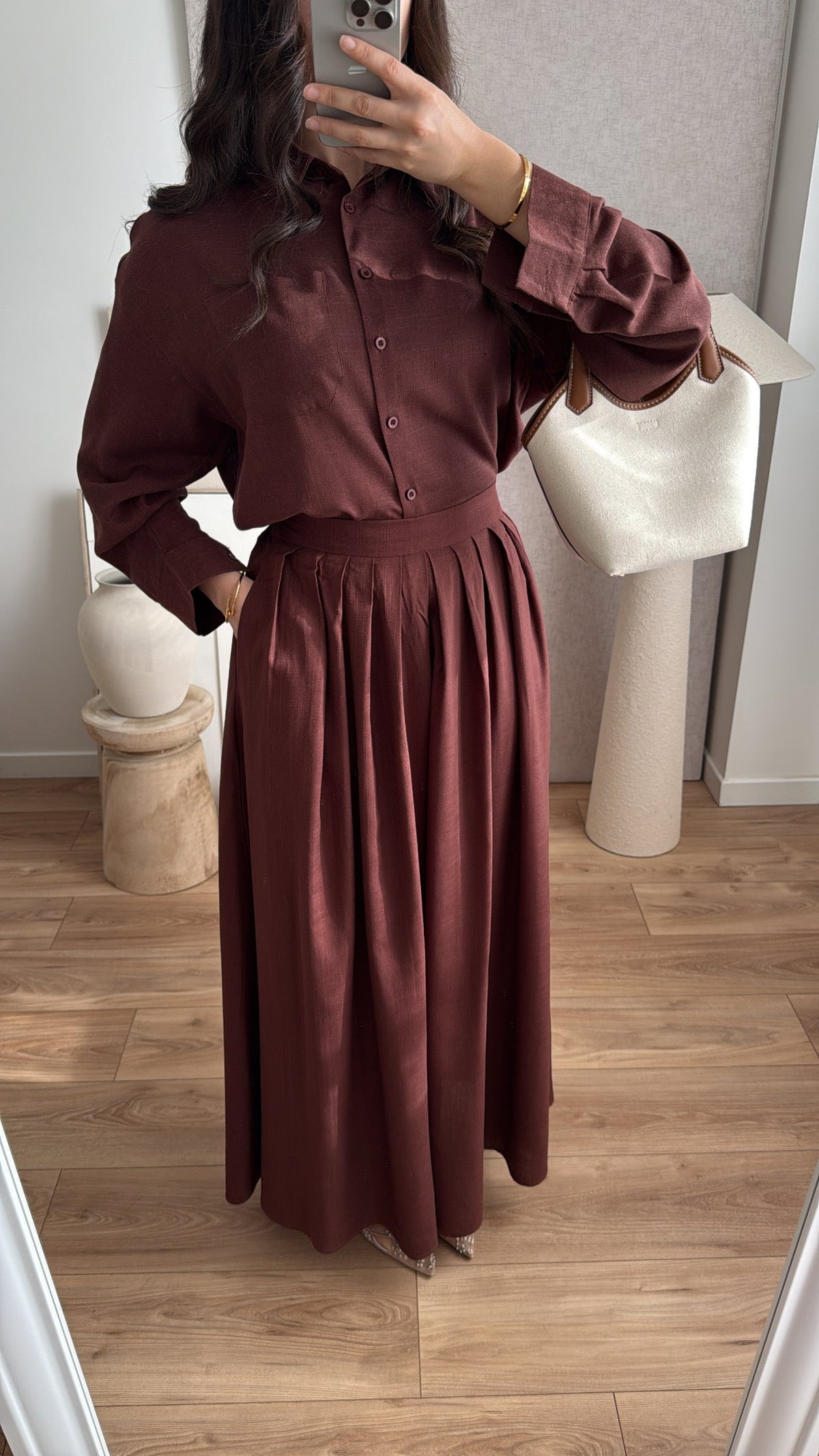 jupe patineuse LINO [ marron ]