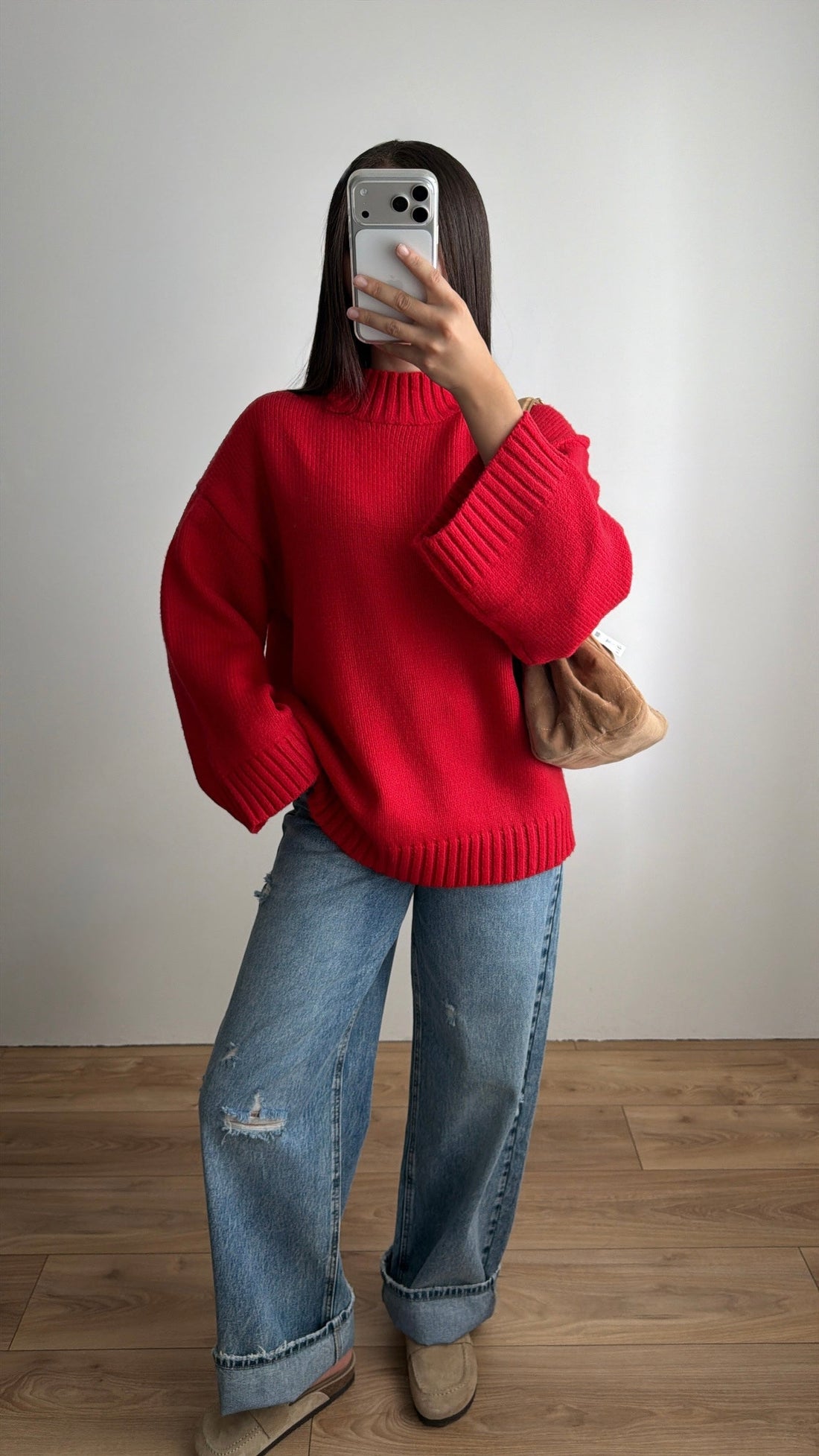 Pull manches amples ELEN [rouge]