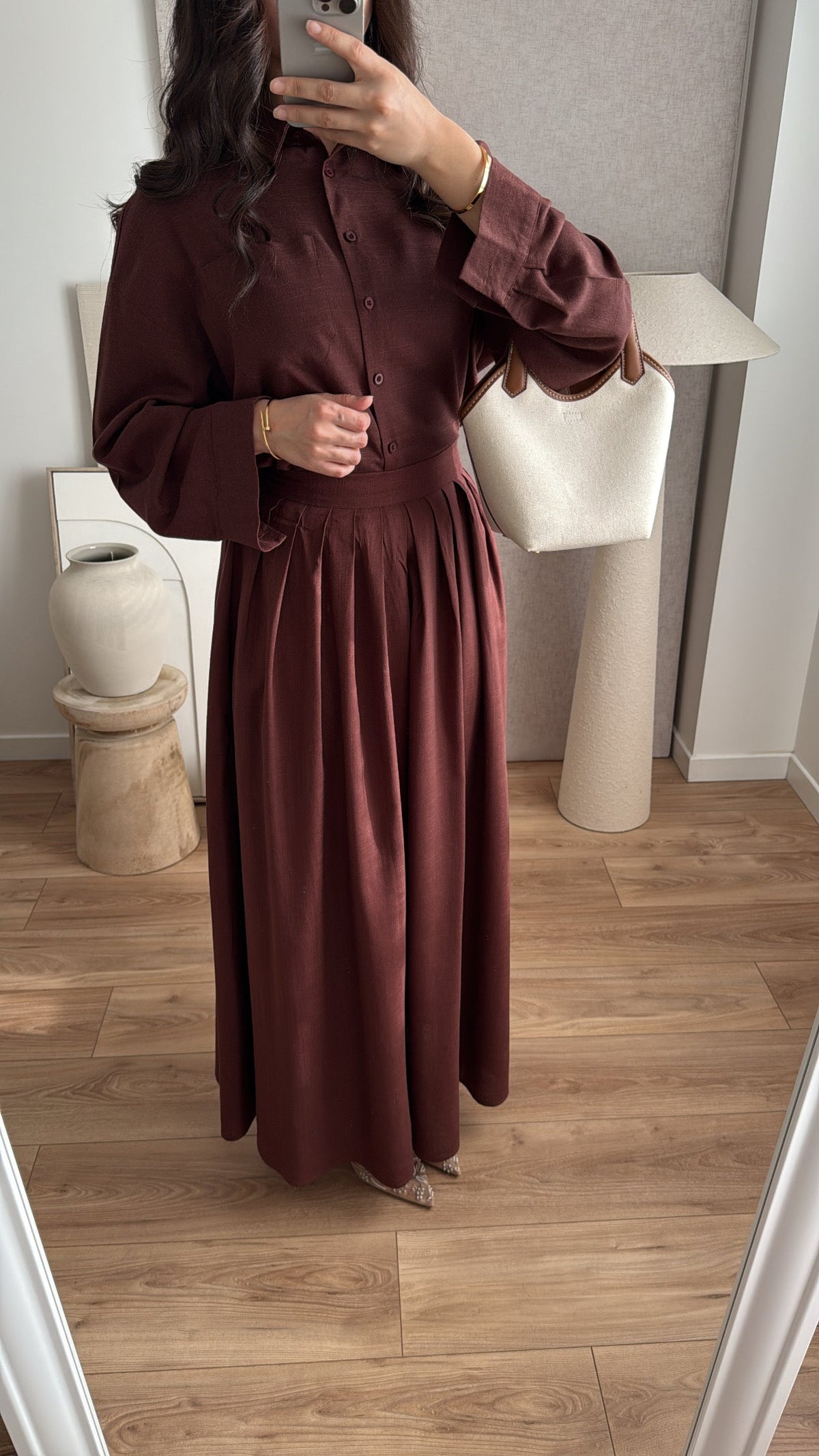 jupe patineuse LINO [ marron ]