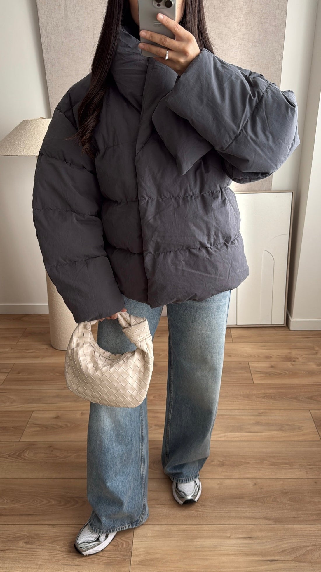 Doudoune puffer oversize col Montant [ gris ]