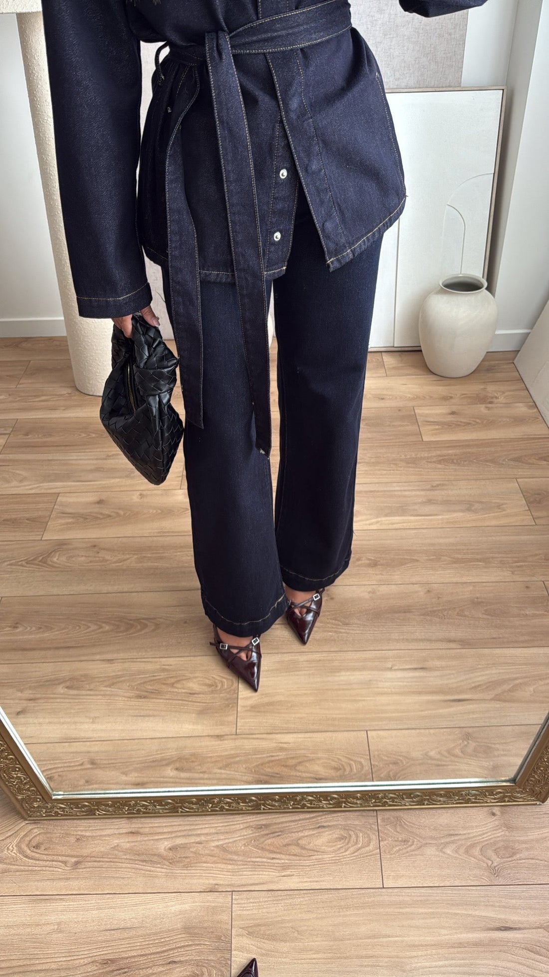 jean wide leg [bleu foncé]