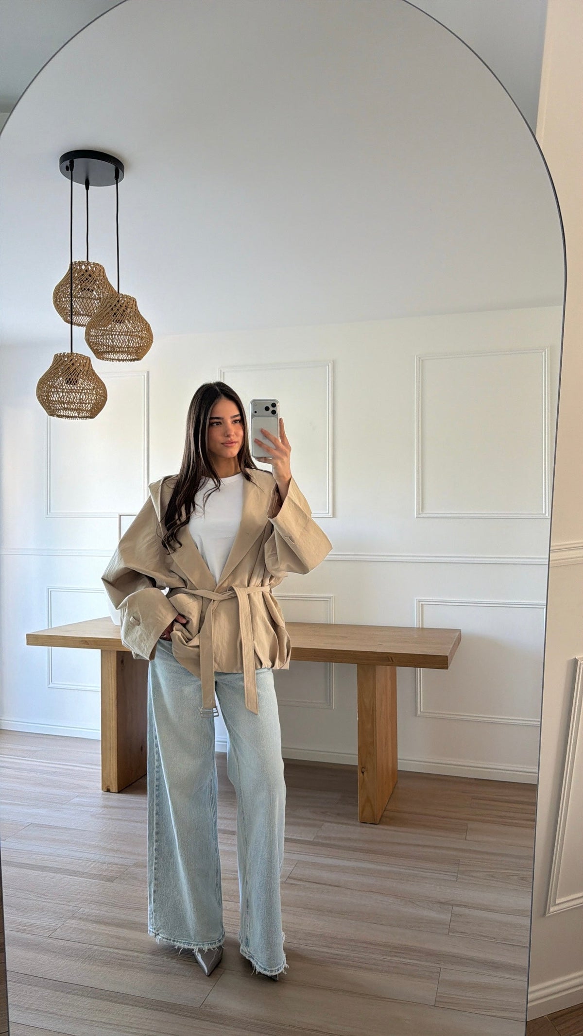 Trench à capuche [beige]