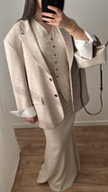 Gilet sans manche en lin [beige]