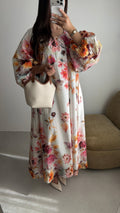Robe bouffante en coton [fleur]