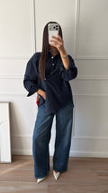 chemise rayée [marine]