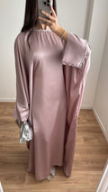 Abaya à strass [rose]