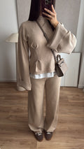 Ensemble cintré à la taille [beige]