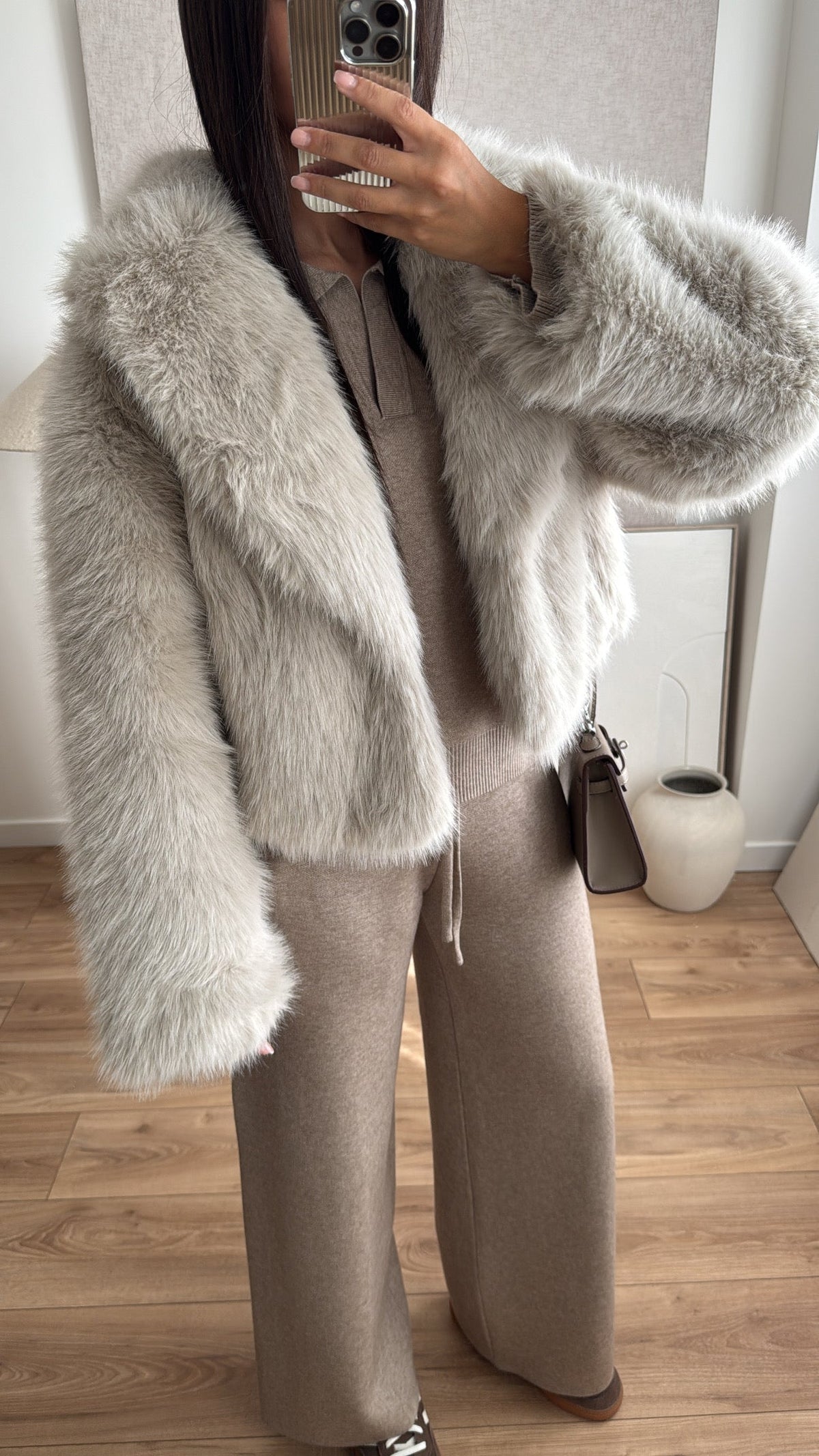 Veste en fausse fourrure [beige]