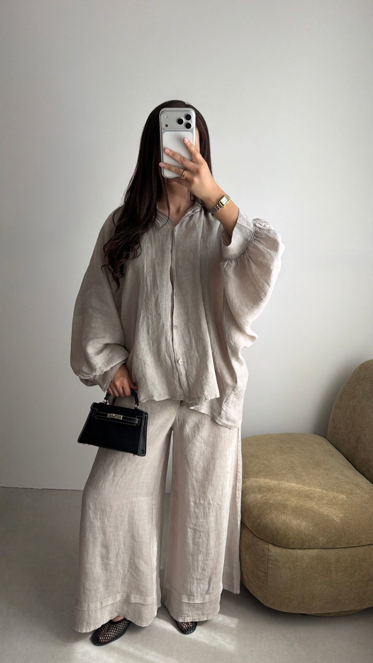 Ensemble en 100% lin OVER [taupe]