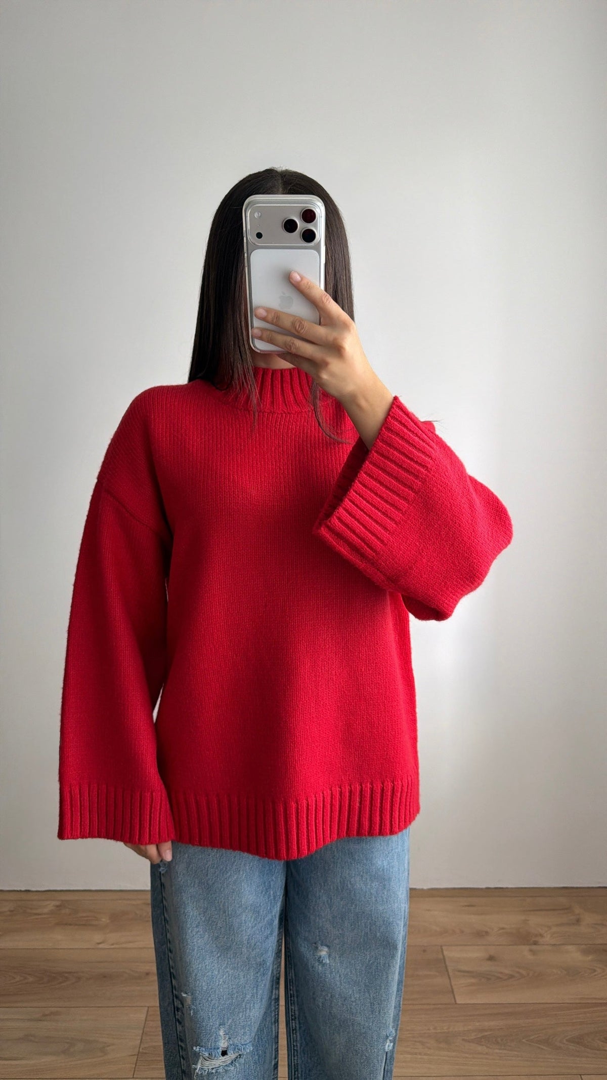 Pull manches amples ELEN [rouge]