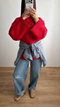 Pull manches amples ELEN [rouge]