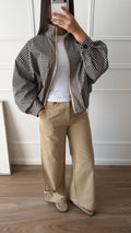 Pantalon style trench [beige]