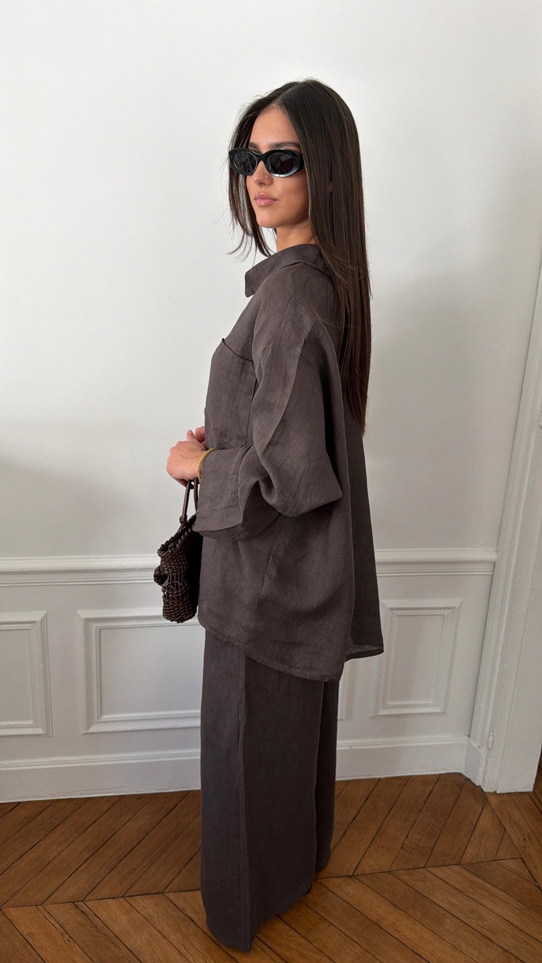 Ensemble en 100% lin [marron]