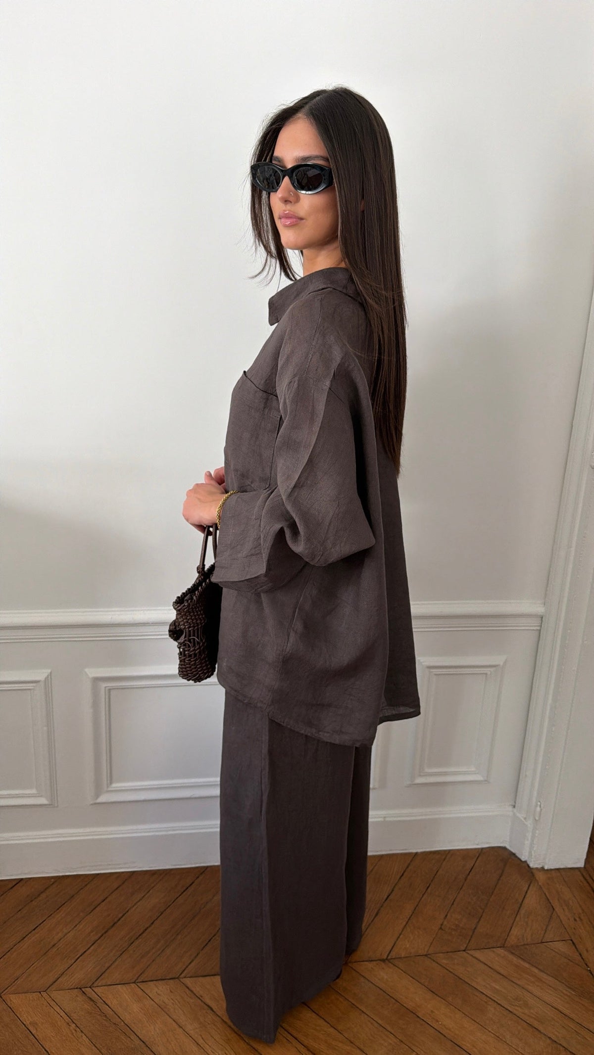 Ensemble en 100% lin [marron]
