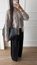 Gilet en maille torsadée [Taupe clair]