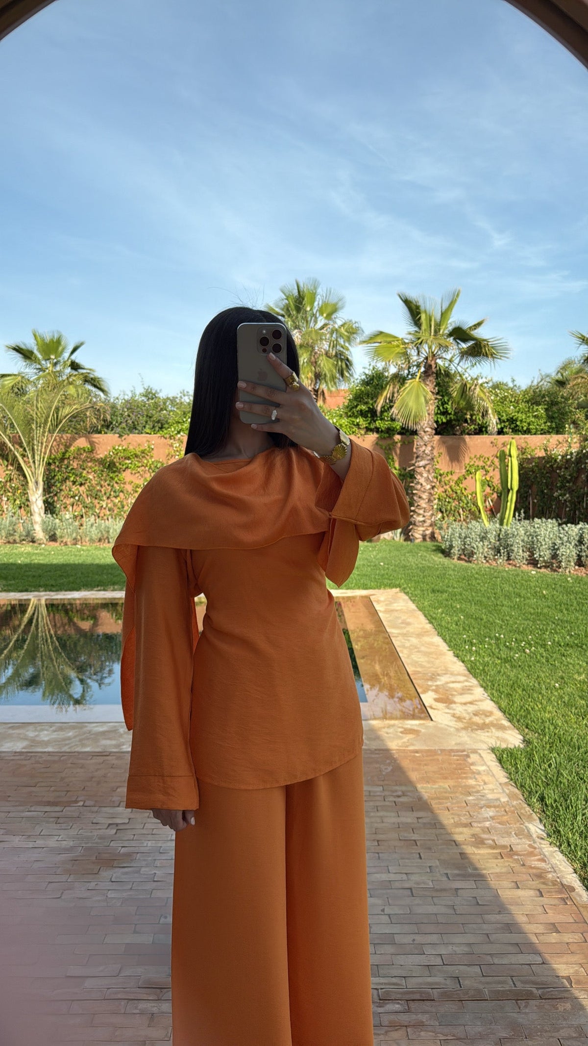 Ensemble fluide KAMAE [orange vif]
