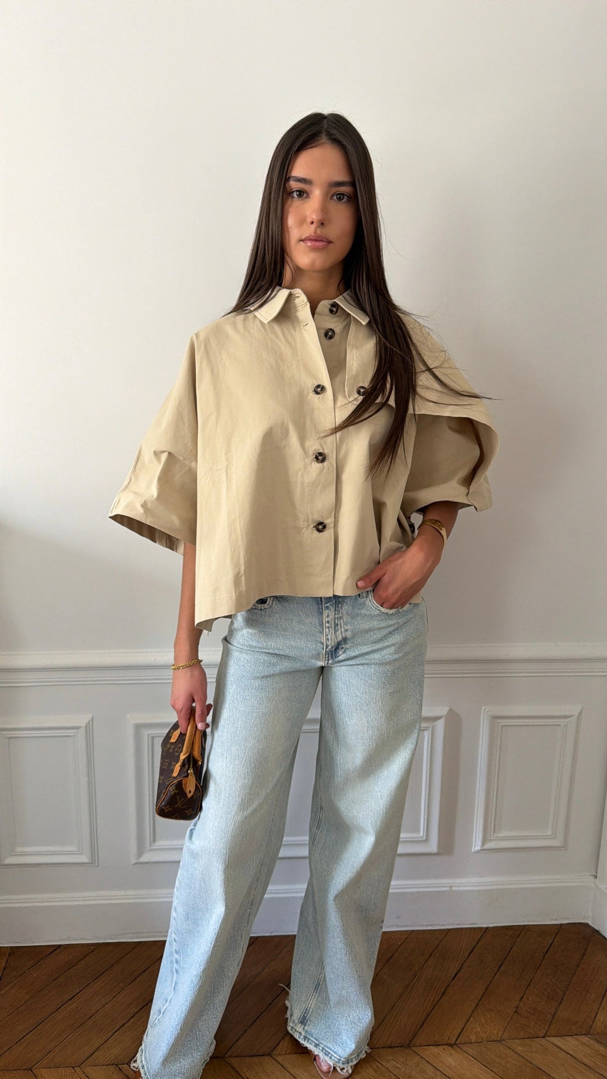 Cape trench loose [beige]