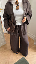Ensemble en 100% lin [marron]
