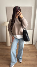 Pull en maille [taupe]